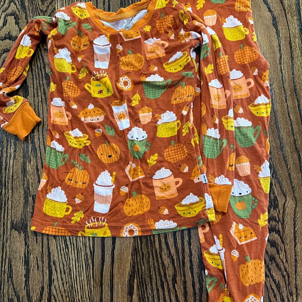Little Sleepies Cozy Pumpkin Print Kids Pajamas